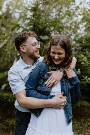 Engagement session at Wrights Creek South Nature Trail in Charlottetown, PEI