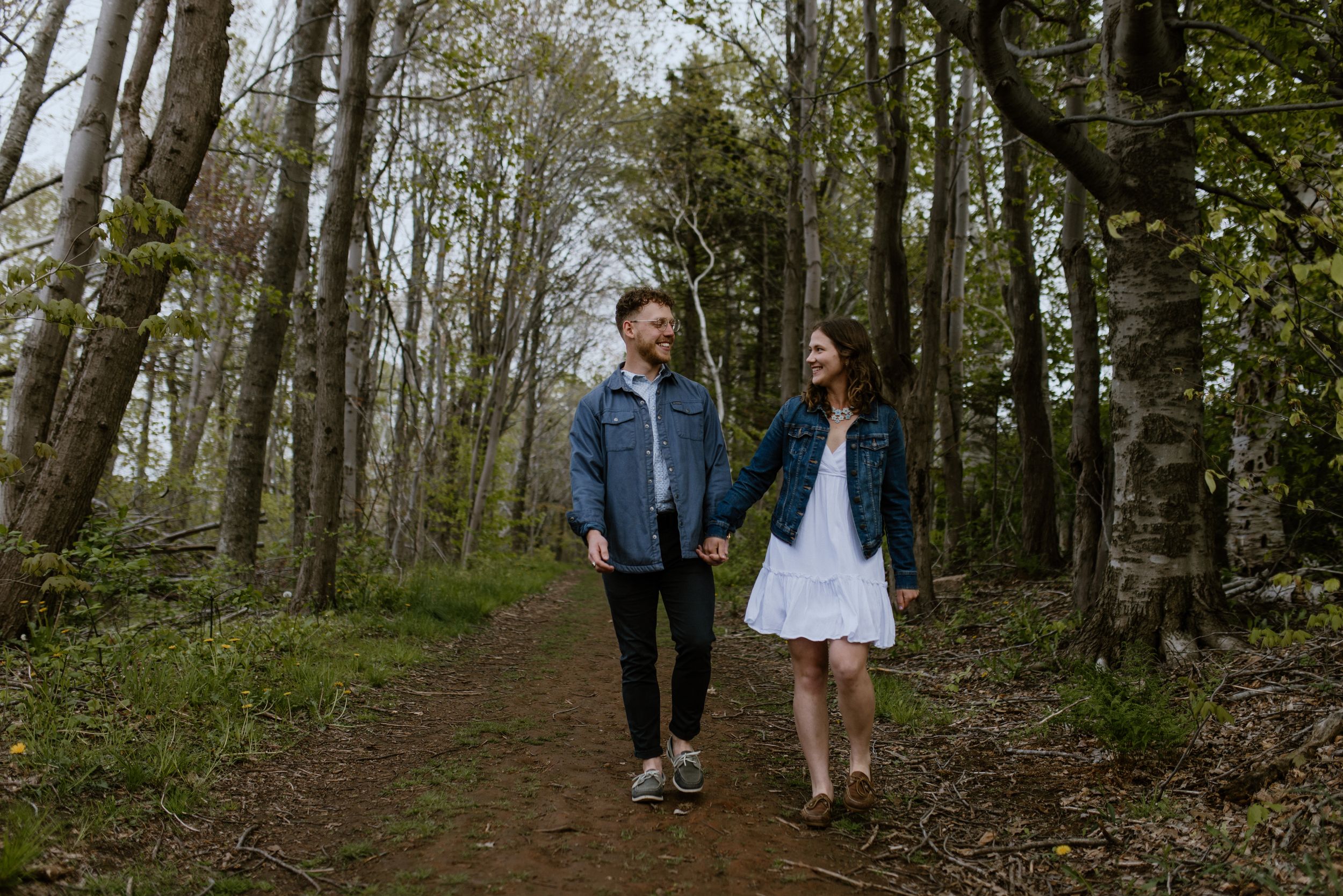 Engagement session at Wrights Creek South Nature Trail in Charlottetown, PEI