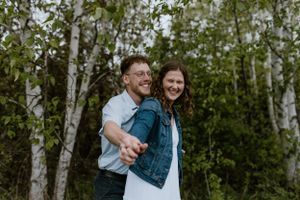 Engagement session at Wrights Creek South Nature Trail in Charlottetown, PEI