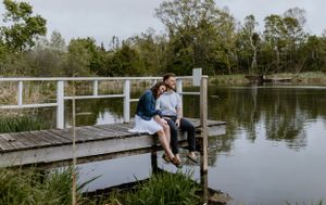 Engagement session at Wrights Creek South Nature Trail in Charlottetown, PEI