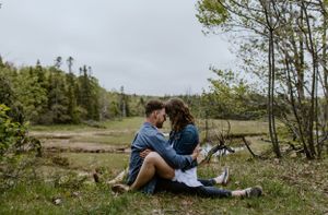 Engagement session at Wrights Creek South Nature Trail in Charlottetown, PEI