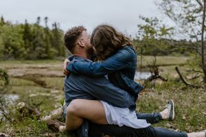 Engagement session at Wrights Creek South Nature Trail in Charlottetown, PEI