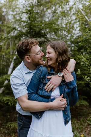 Engagement session at Wrights Creek South Nature Trail in Charlottetown, PEI