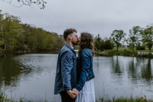 Engagement session at Wrights Creek South Nature Trail in Charlottetown, PEI