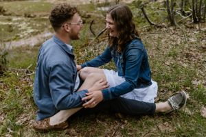 Engagement session at Wrights Creek South Nature Trail in Charlottetown, PEI