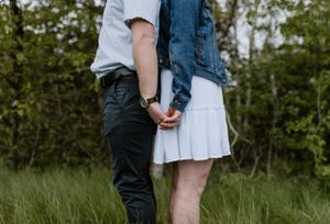 Engagement session at Wrights Creek South Nature Trail in Charlottetown, PEI