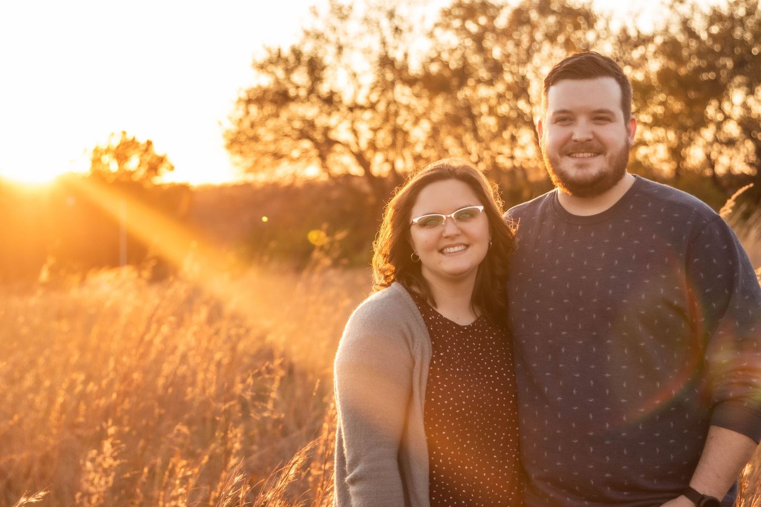 Couple in a sunburst Cara Dawn Photography