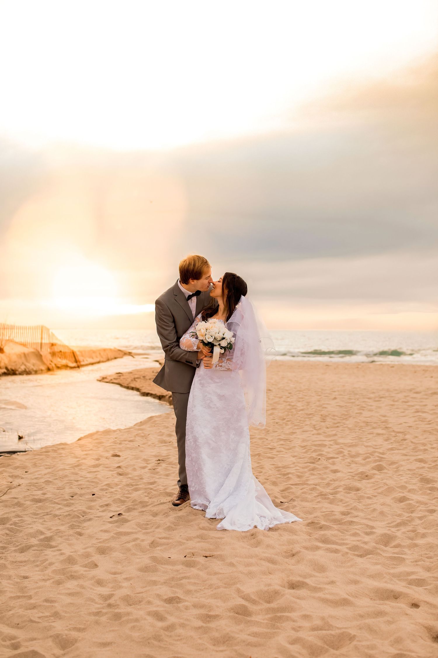 Michigan Wedding Elopement Engagement Photographer - Elope & Marry by Lake Michigan. Northeast Indiana Photography
