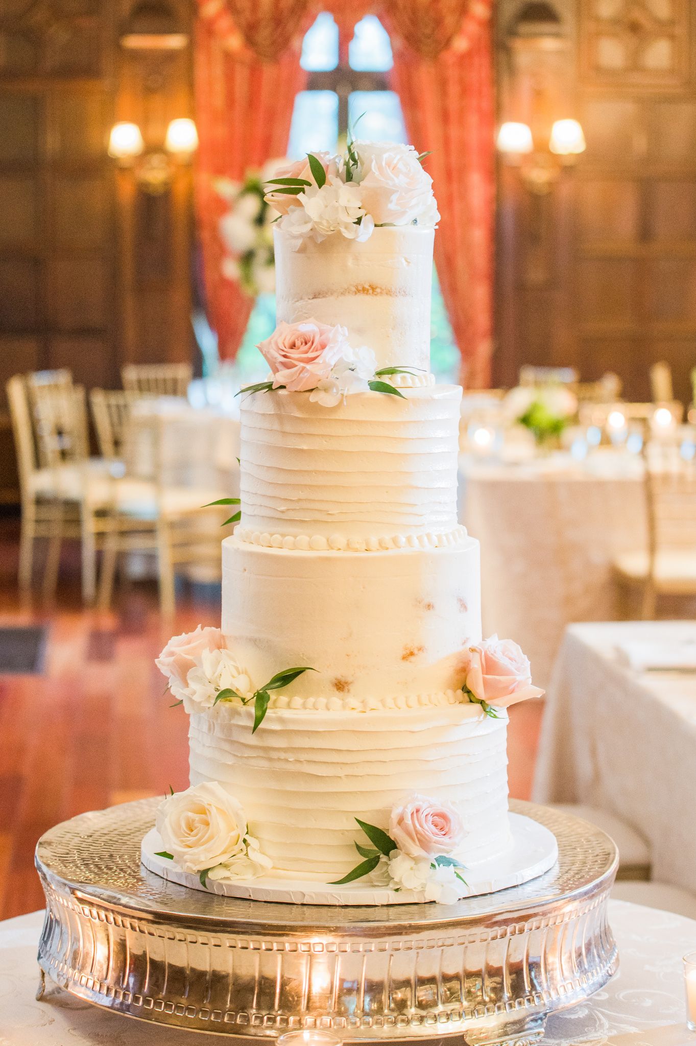Towering wedding cake