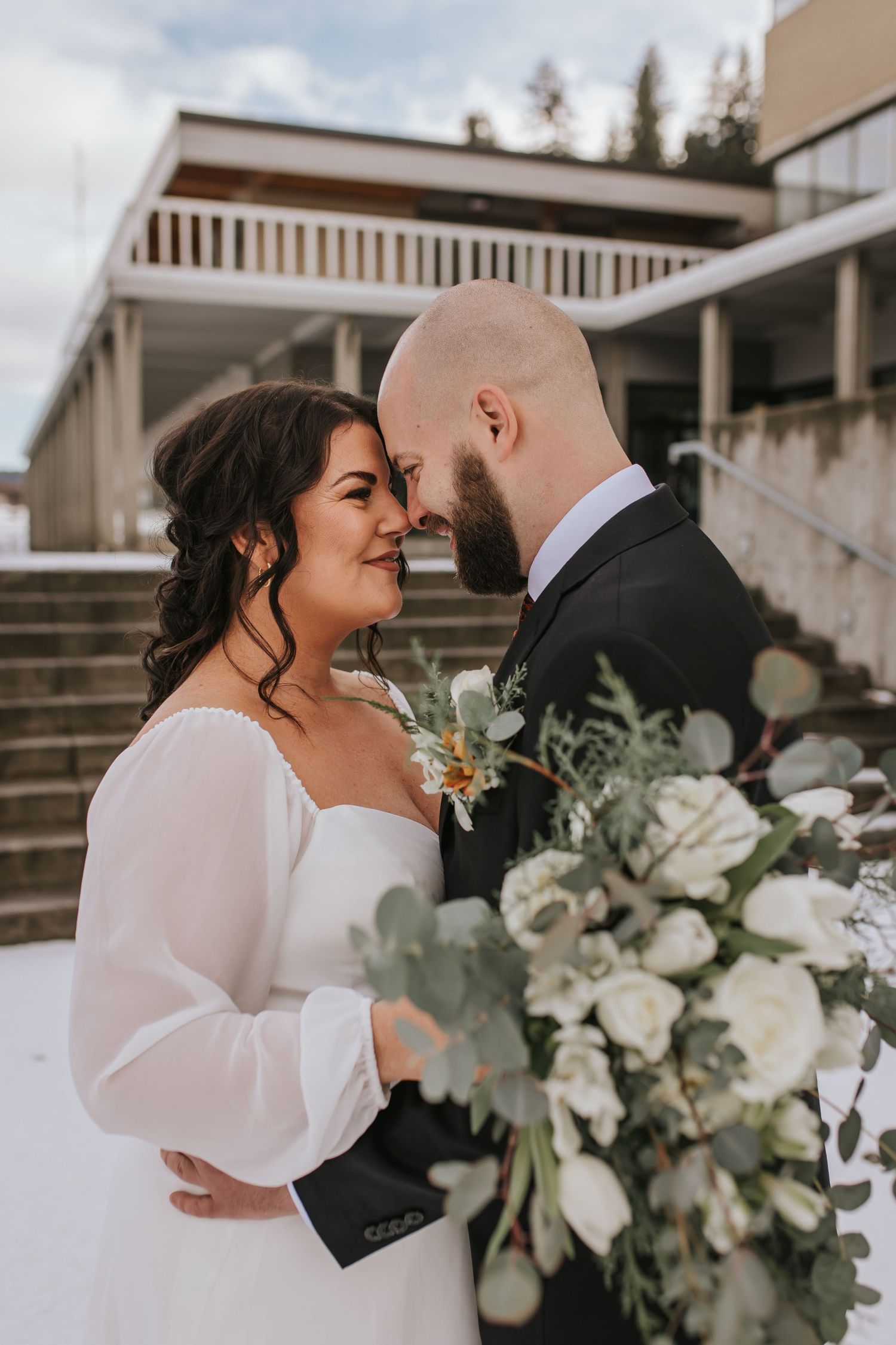 Winter wedding in Prince George, BC.