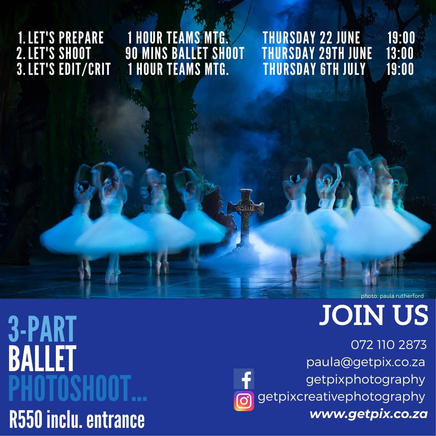 Getpix Photography - photographic workshop ballet photography