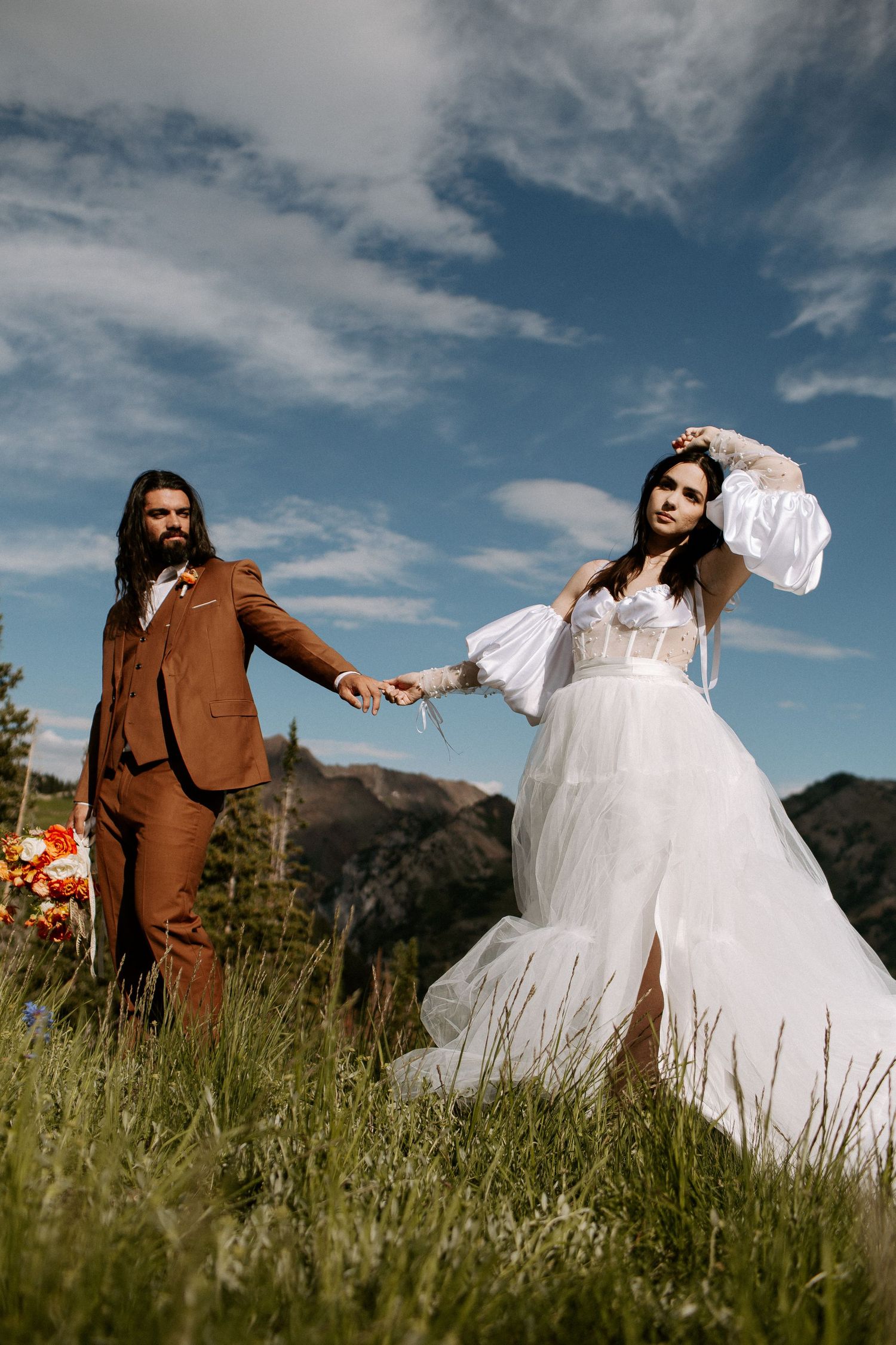 Adventure elopement intimate wedding Utah Albion basin wildflowers sunrise storytelling Rebekah sage Editorial