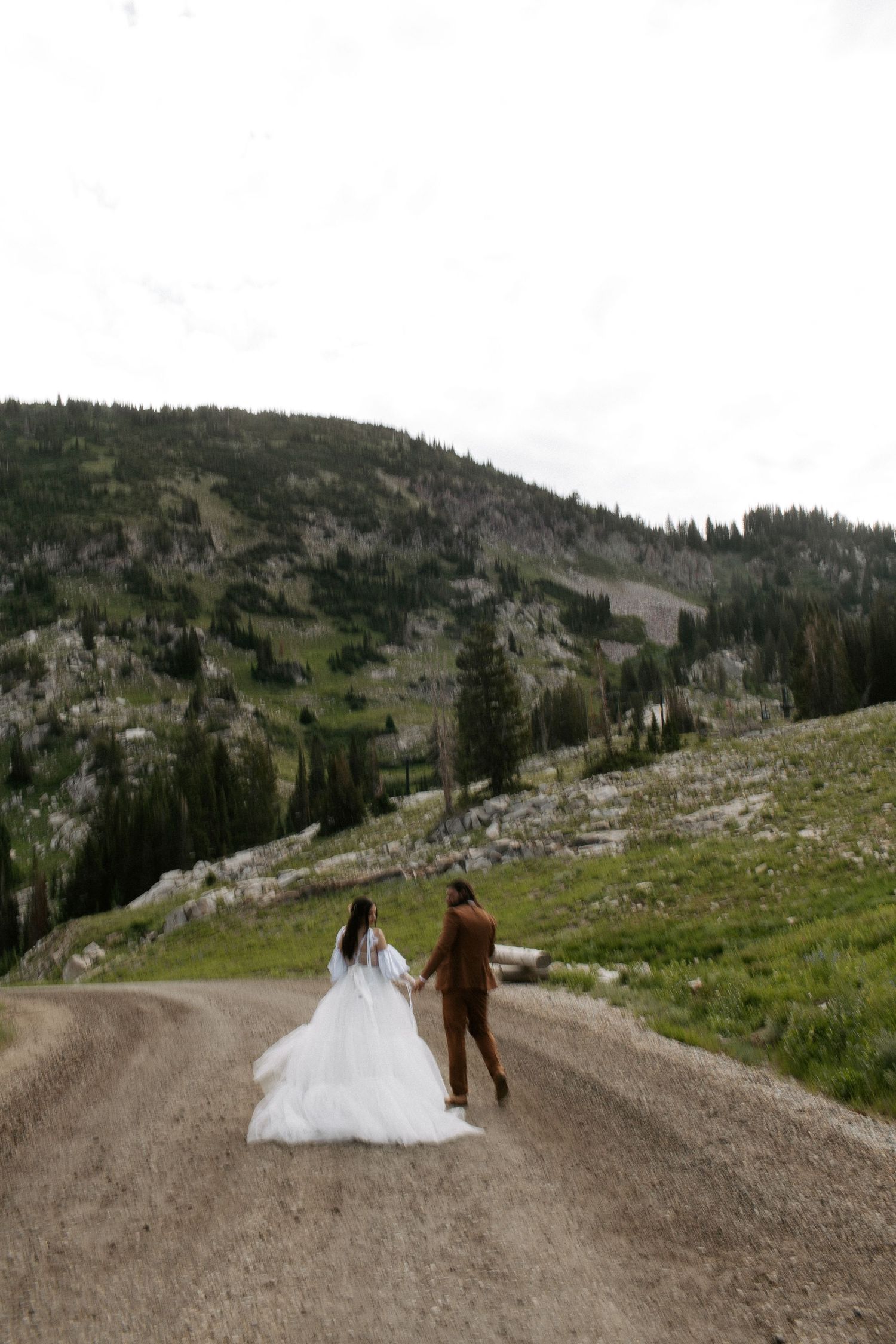 Adventure elopement intimate wedding Utah Albion basin wildflowers sunrise storytelling Rebekah sage Dirt road