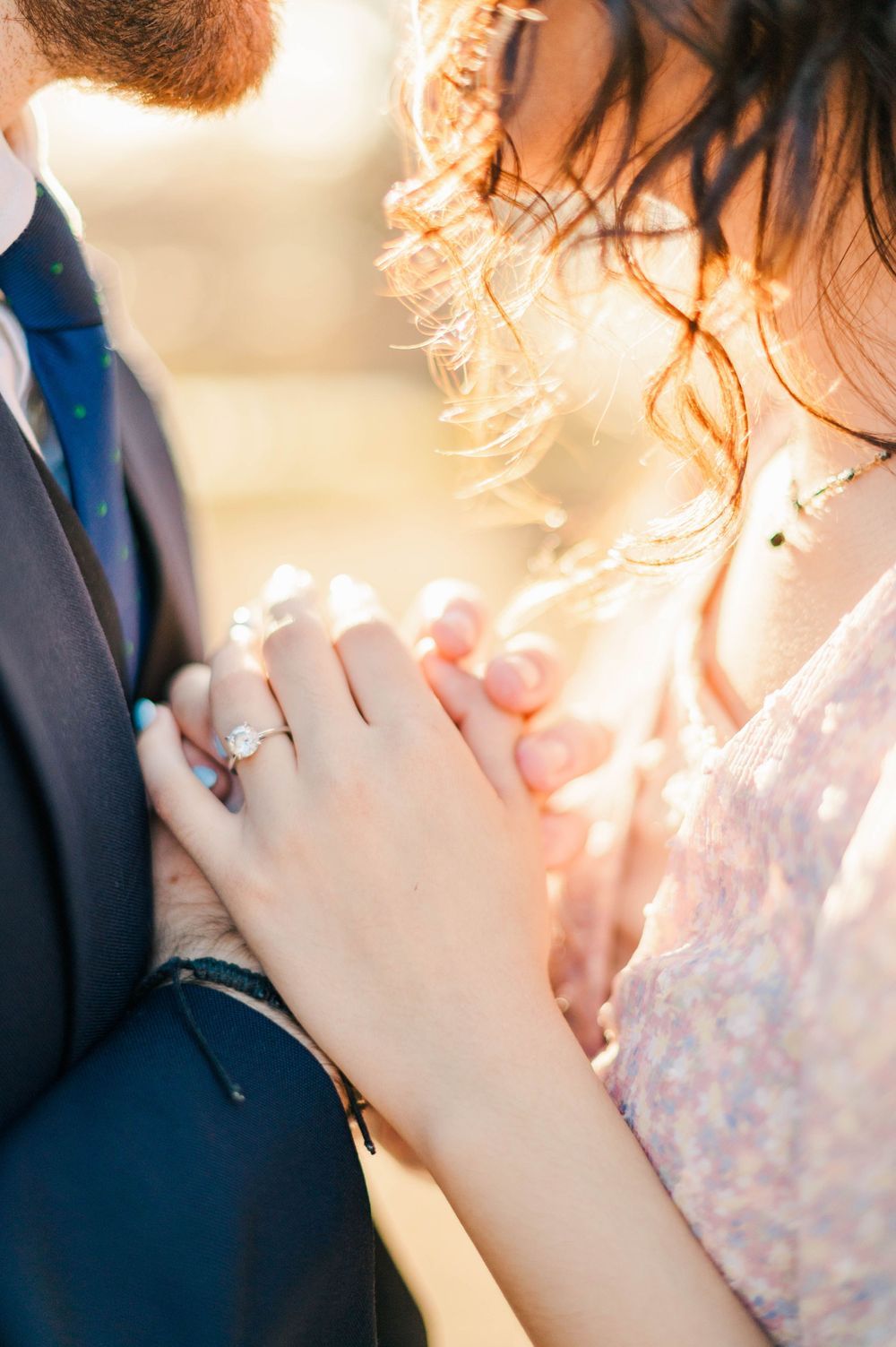Spring time engagement session for Catholic couple at Myriad Gardens and Downtown Oklahoma City, OK.