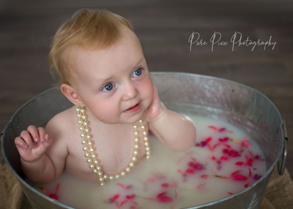 baby milkbath feilding photography pure pixx
