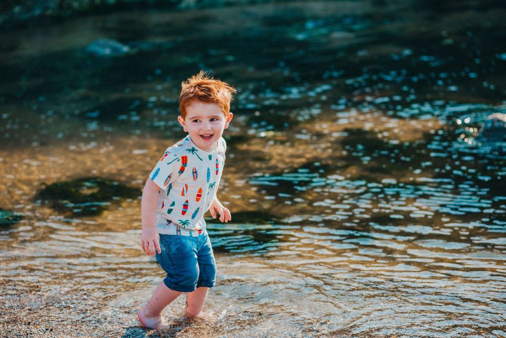 Running through the sea