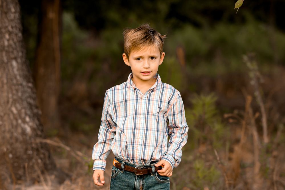 fall portraits in houston texas outdoors in the woods