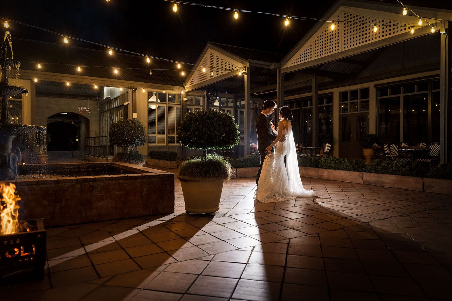 Bride and Groom dancing in the dark at De Bortoli Rutherglen Estate captured by Jason Robins