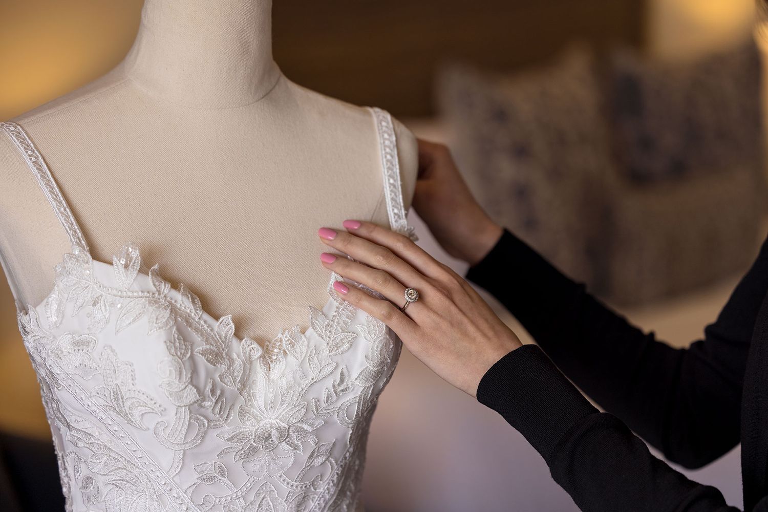 The Brides Dress on A mannequin at De Bortoli Rutherglen Estate captured by Jason Robins