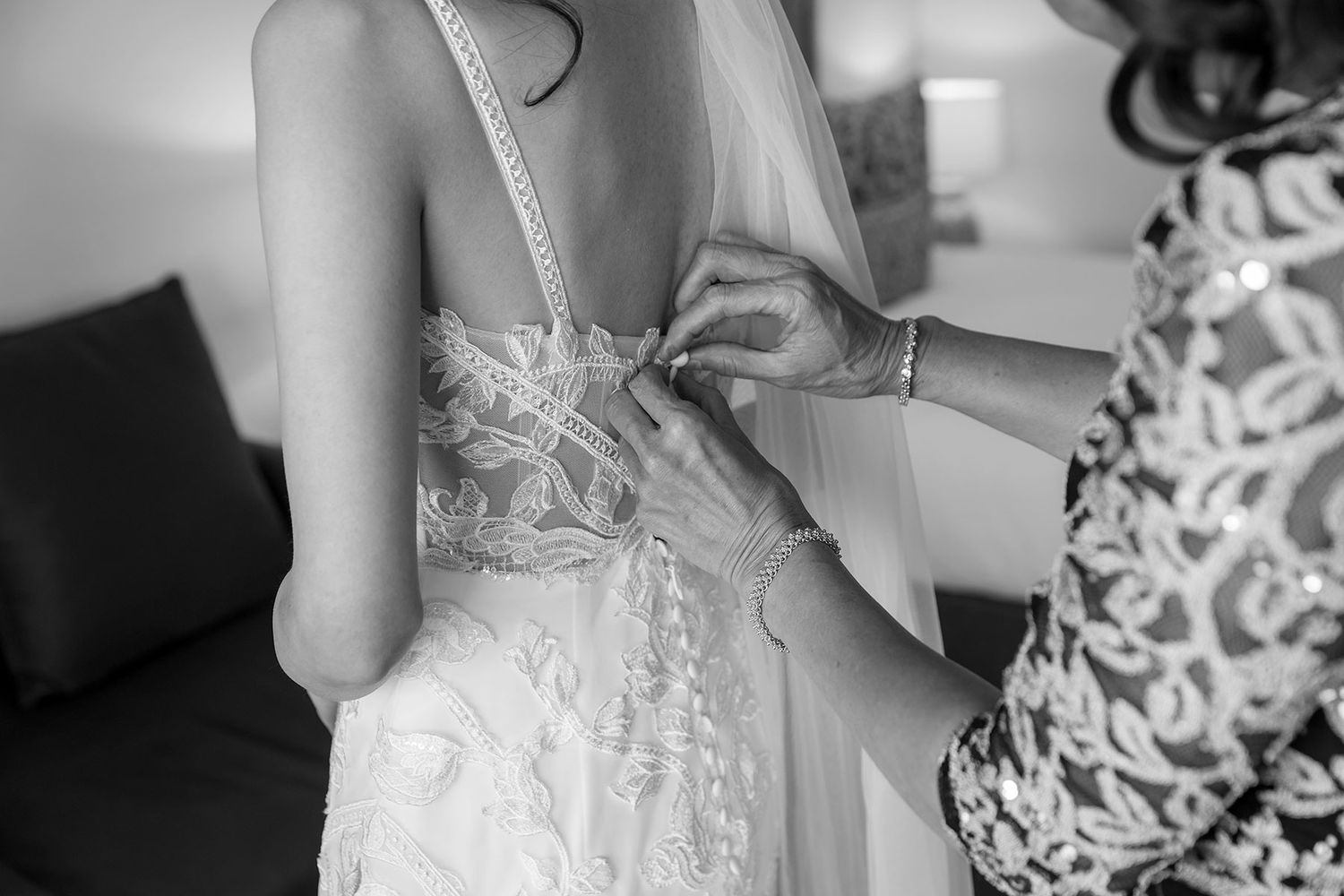 Bride and her Mum during her Dress fit before her wedding at De Bortoli Rutherglen Estate