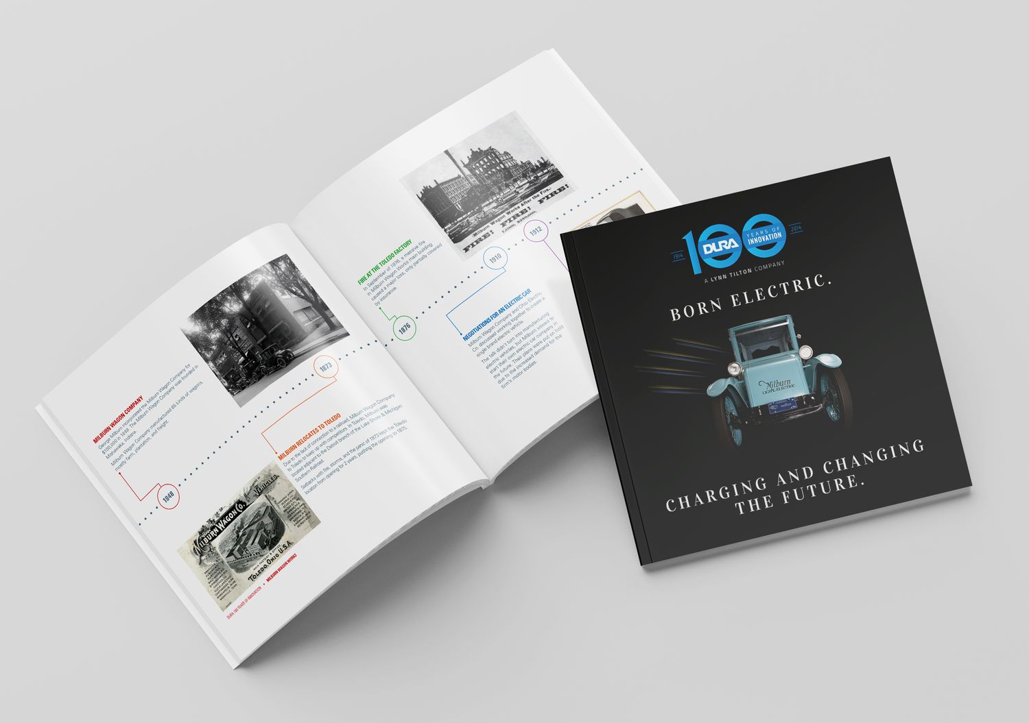 Dura Automotive 100 year "Born Electric" history book