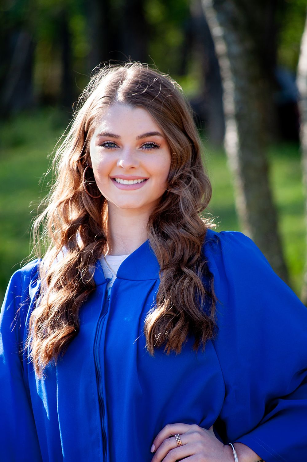 Graduation gown for senior session