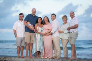 Adult family beach-shore-surfside photo