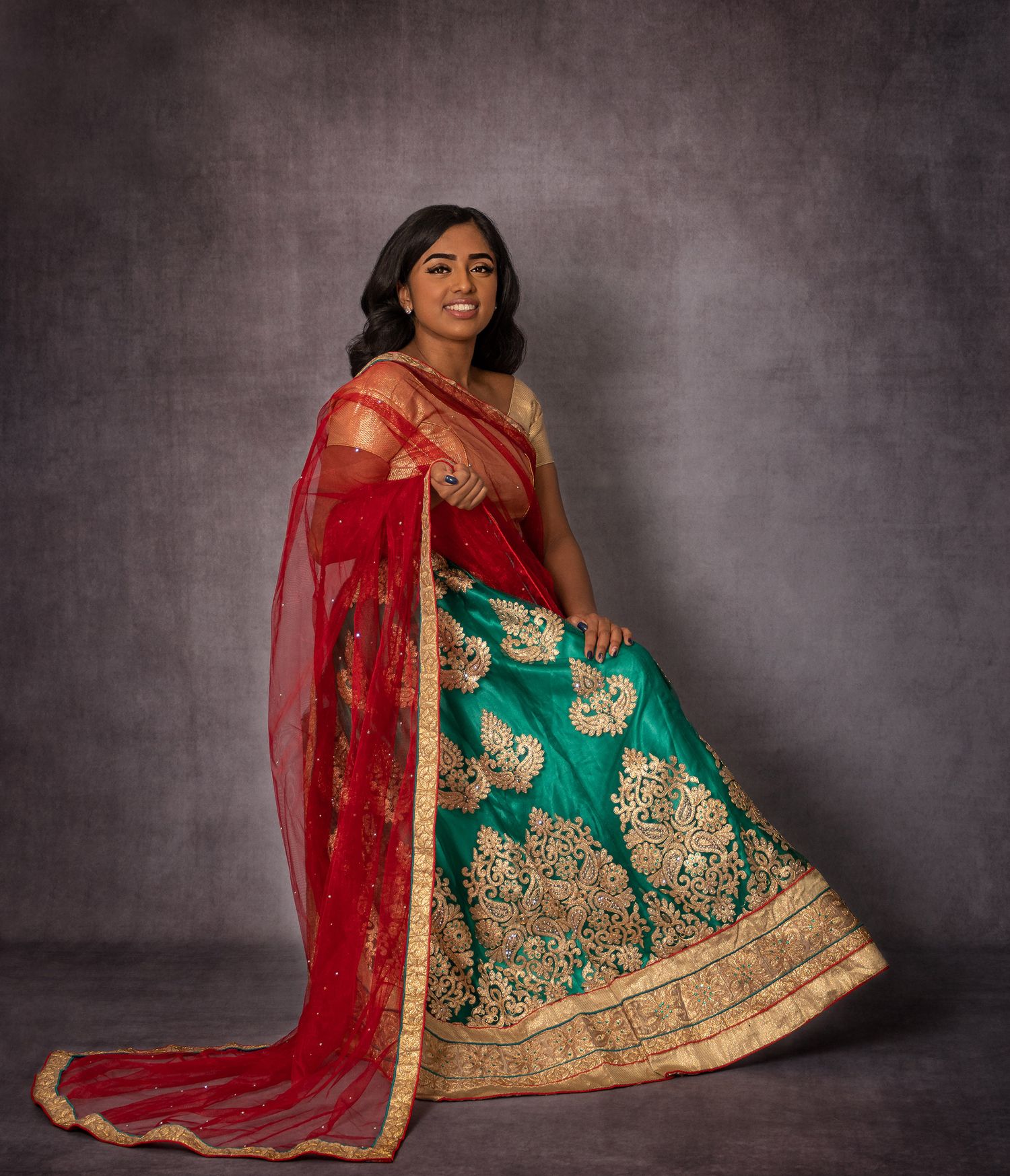 Portrait Photographs - An asian lady wearing a Sari