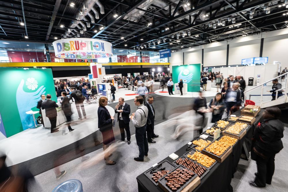 Guests attend tradeshow hall at ExCel London