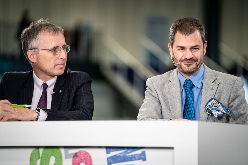 Reporters attend conference at ExCel London