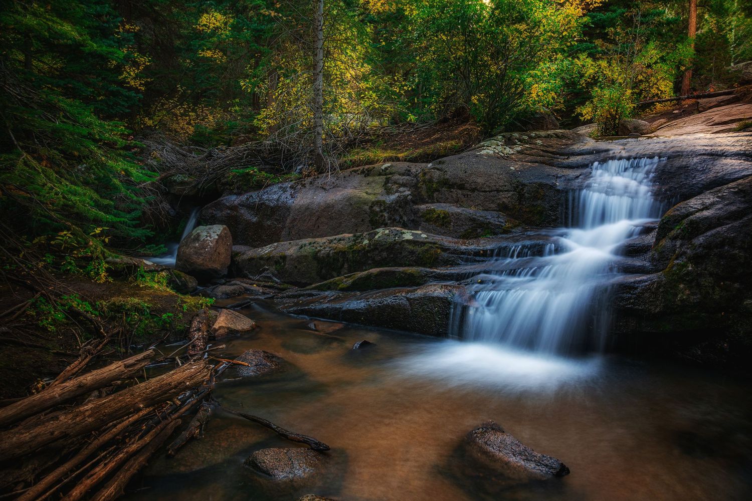 disappointment falls waterfall cascade landscape sunset rural photo photography photographer northern colorado fine art