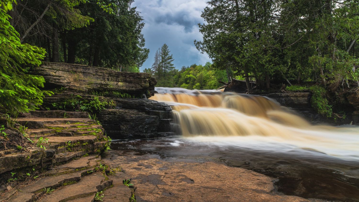 Tiered Cascade - Lower Tahquamenon Falls - Michigan
