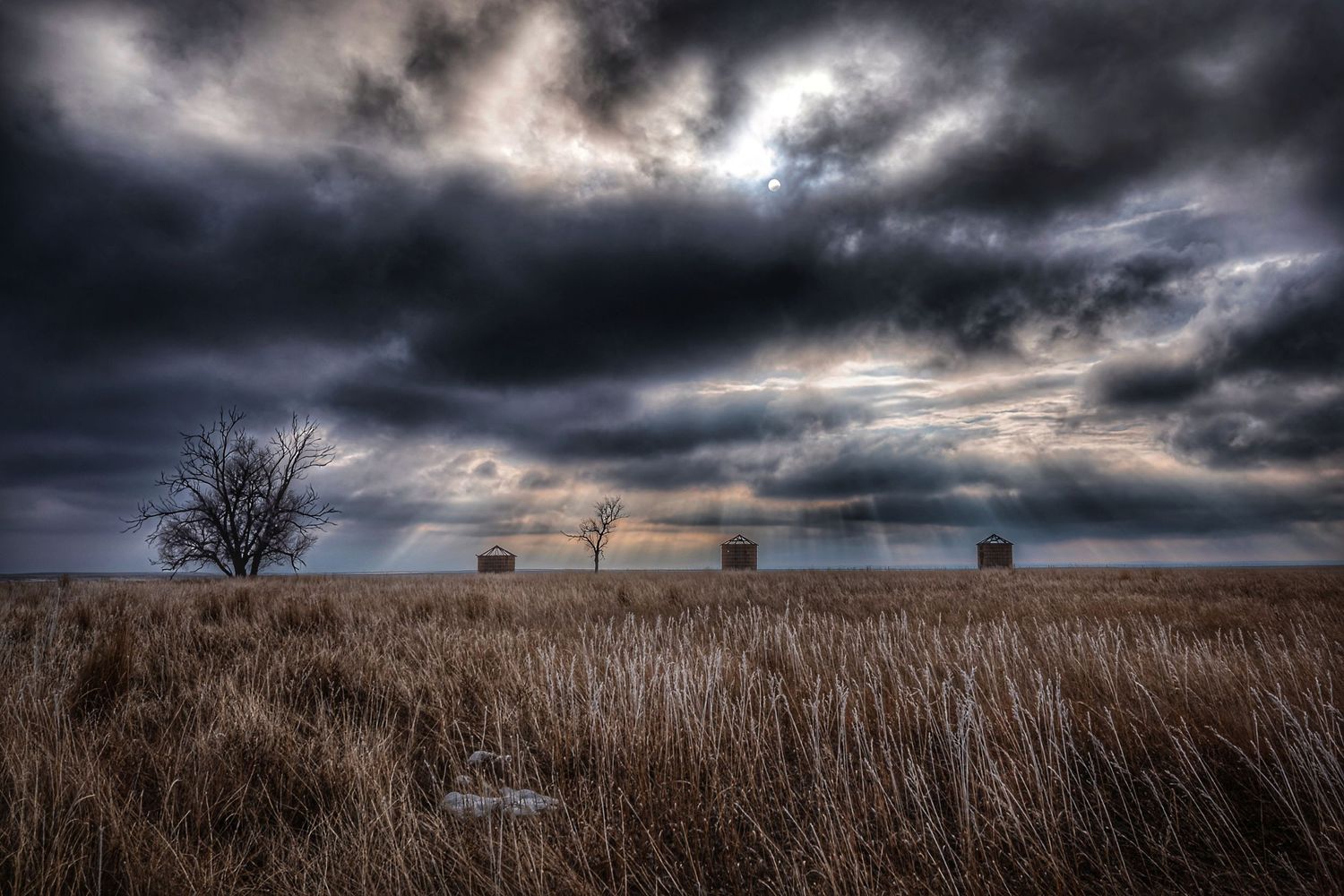 abandoned silos on the frosted plains landscape sunset rural photo photography photographer northern colorado fine art n