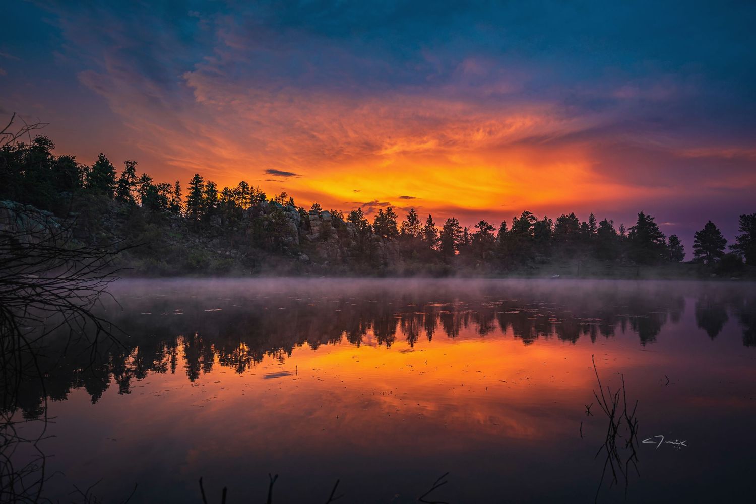 diamond lake landscape sunset rural photo photography photographer northern colorado fine art nature