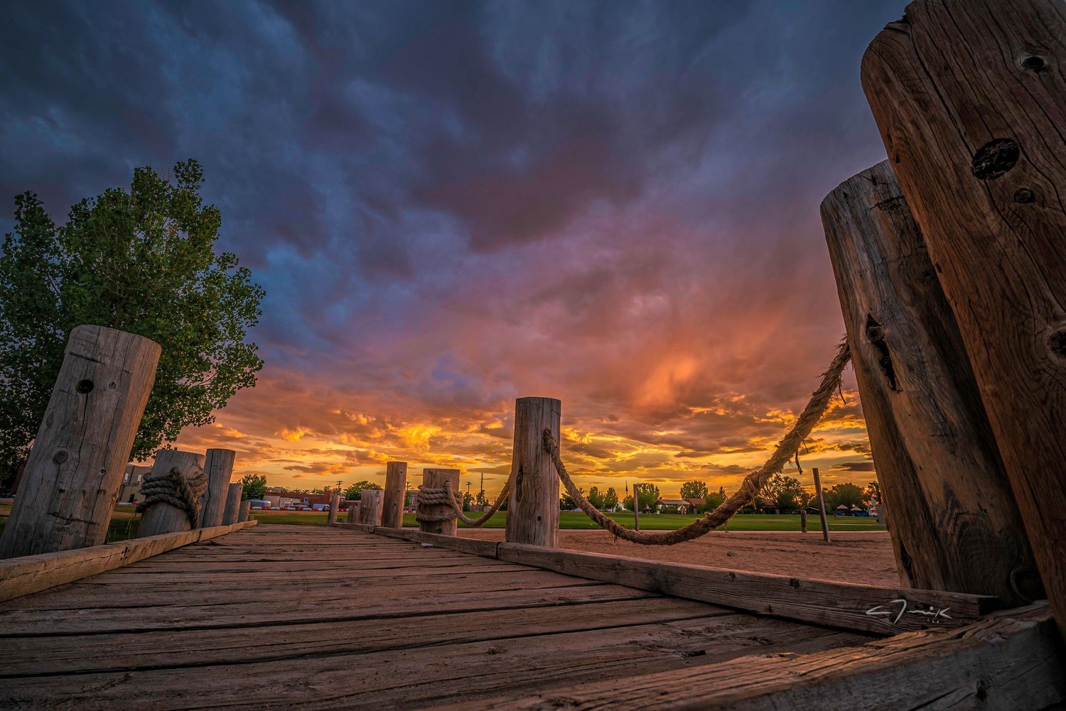 boardwalk park landscape sunset rural photo photography photographer northern colorado fine art nature