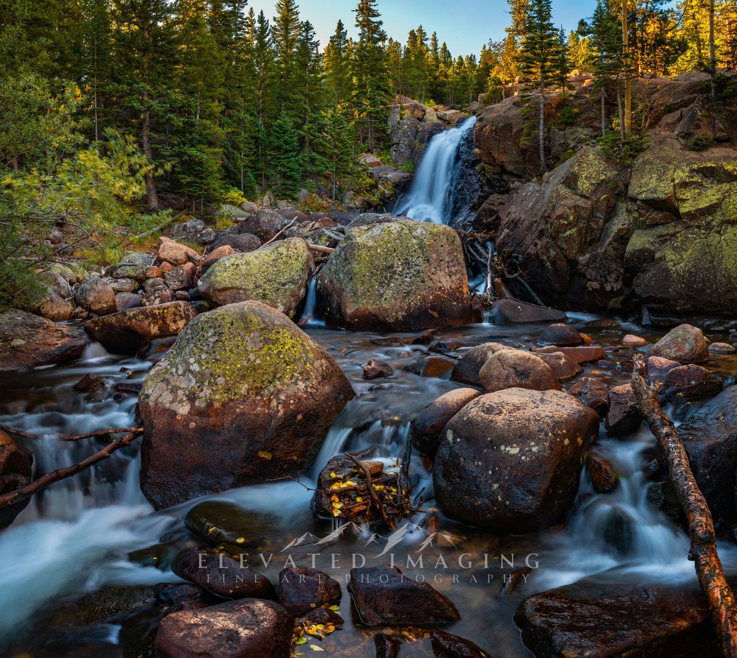 rocky mountain national park autumn waterfall landscape
