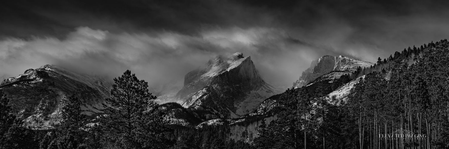 Rocky Mountain National Park winter landscape scene