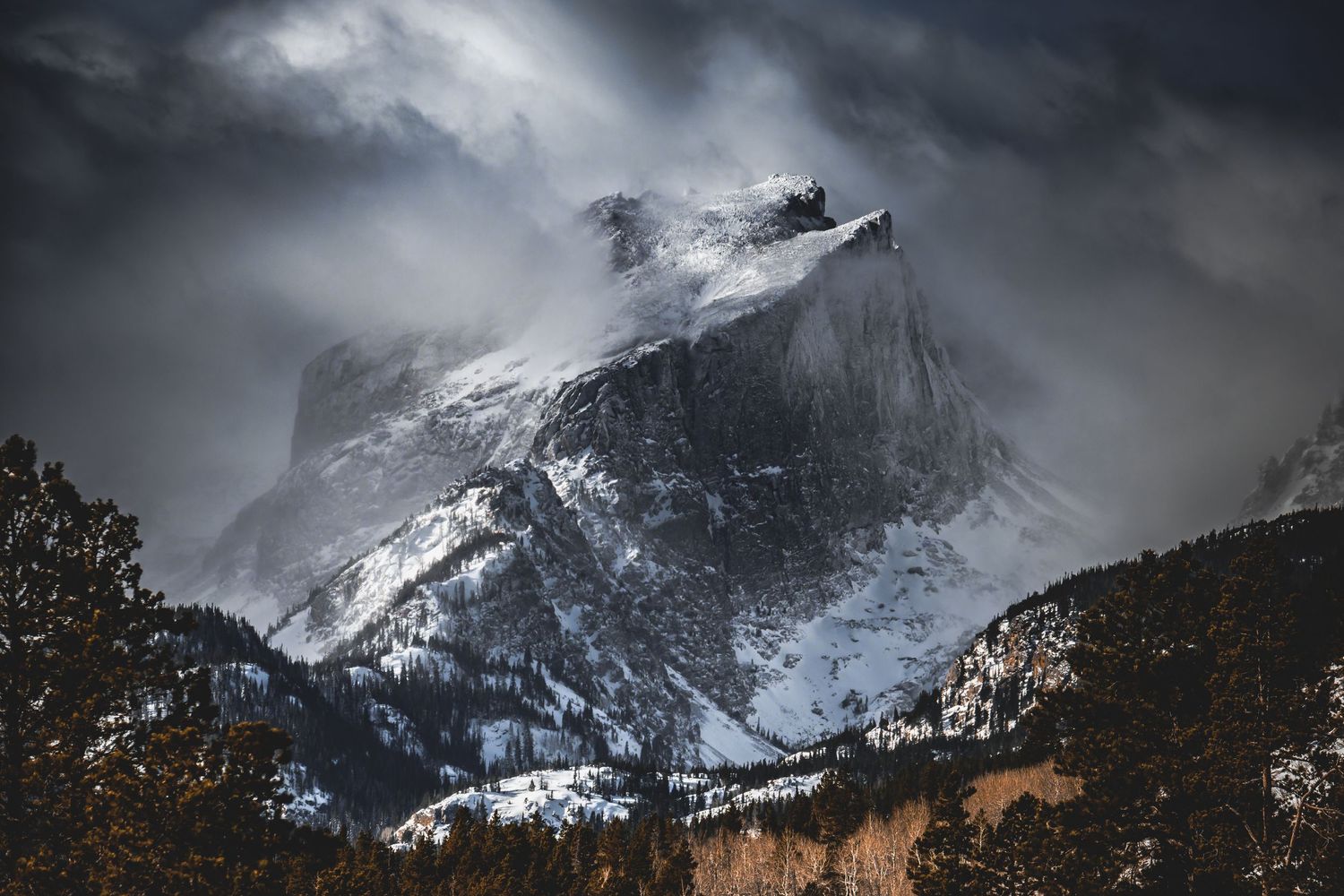 Hallett peak rocky mountain national park landscape nature