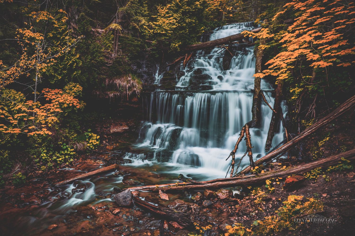 wagner falls in michigan's upper peninsula