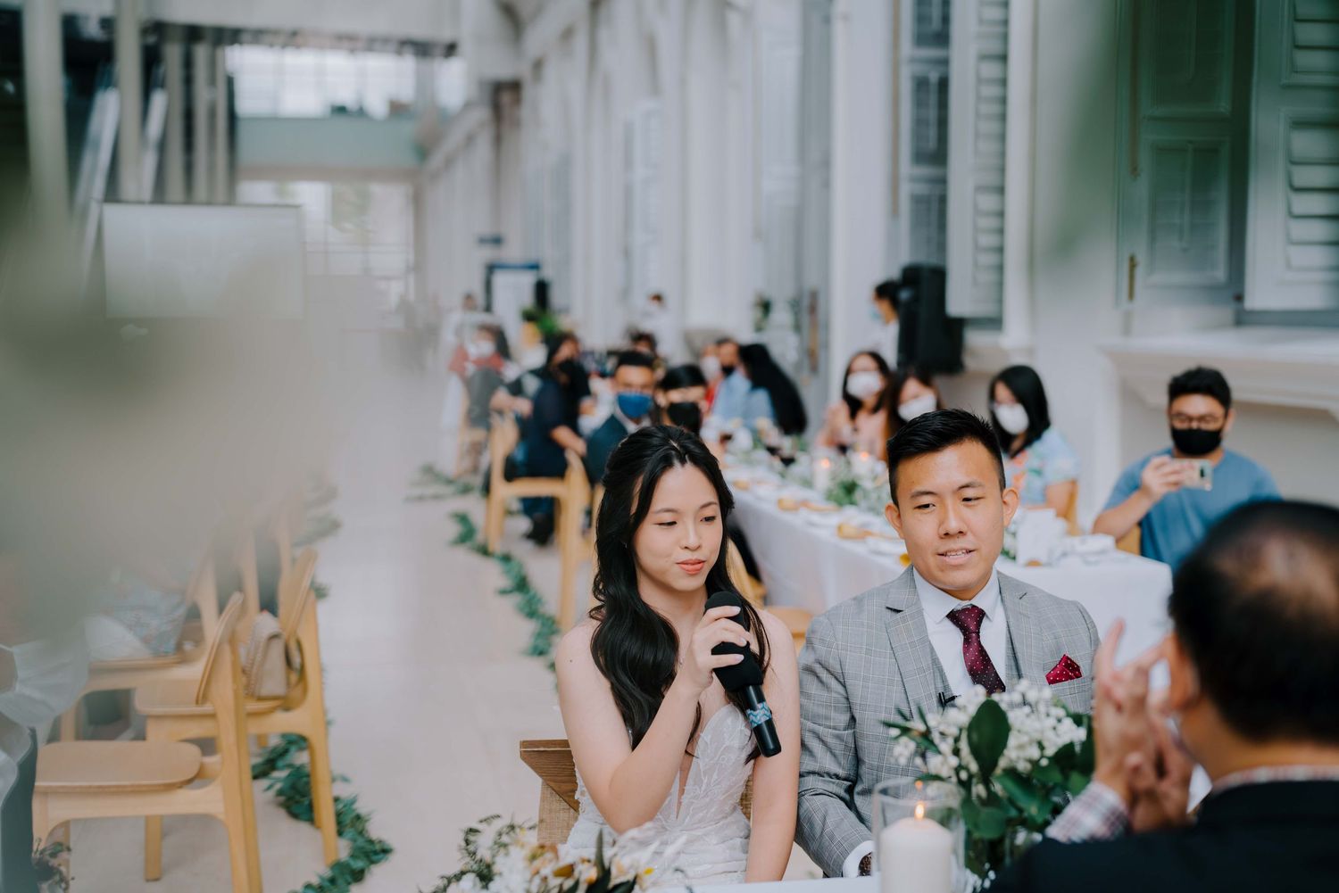 whimsical and candid wedding photography at singapore national museum