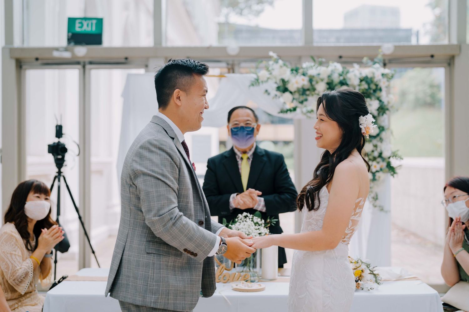 rom wedding at national museum of singapore