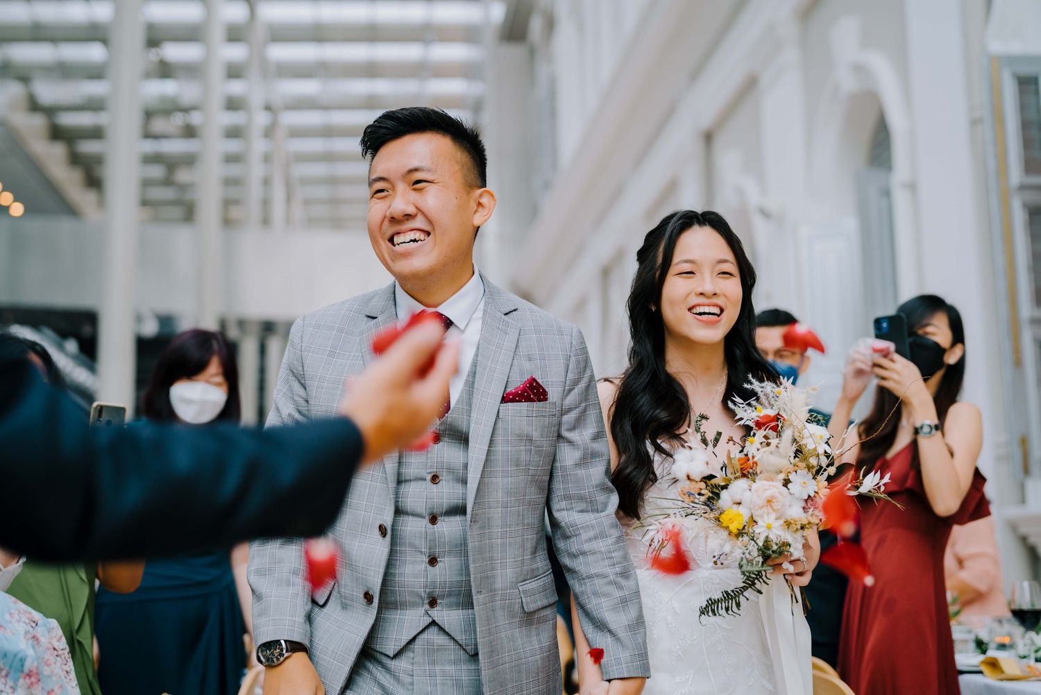 wedding day at national museum of singapore