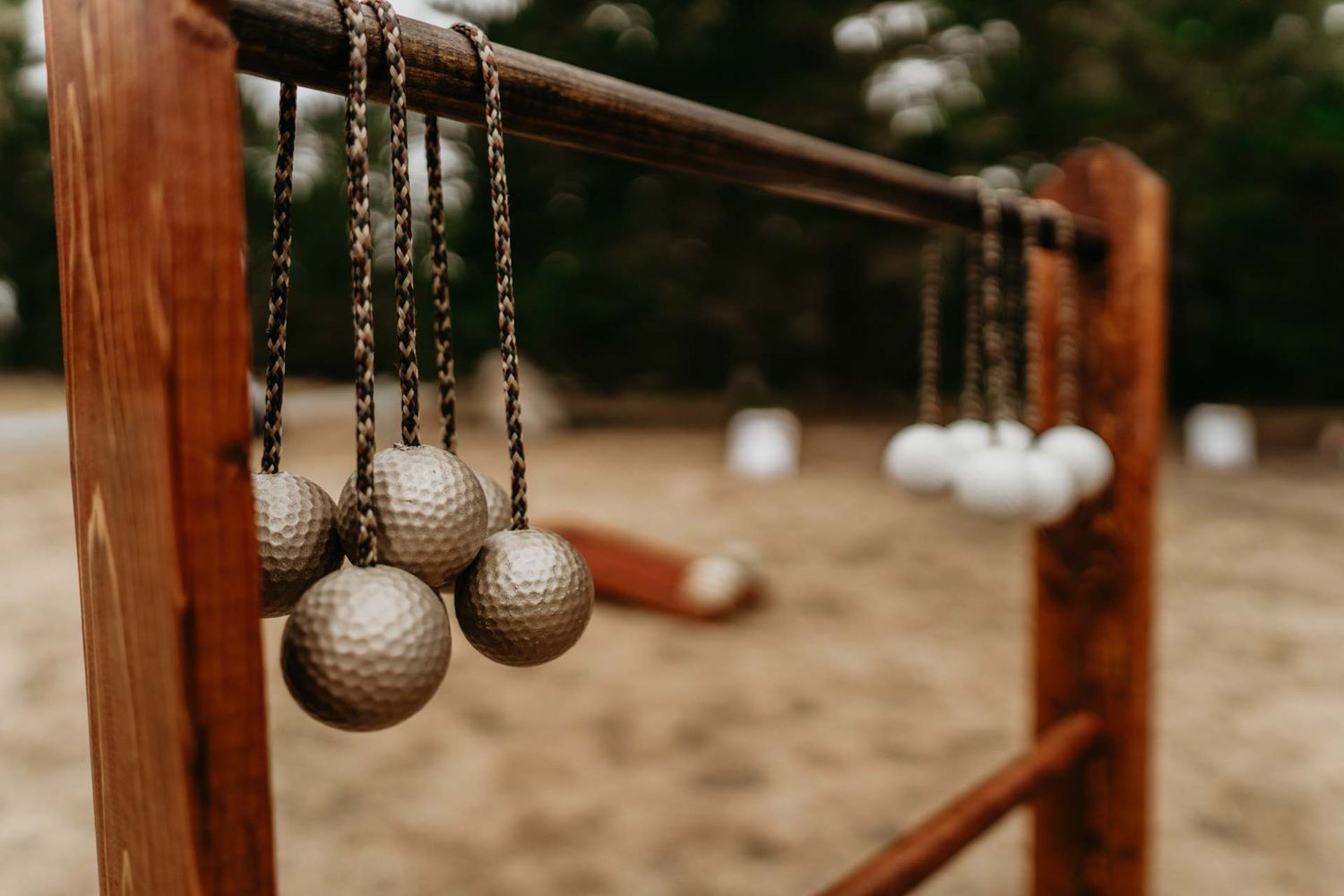 ladder golf in a meadow
