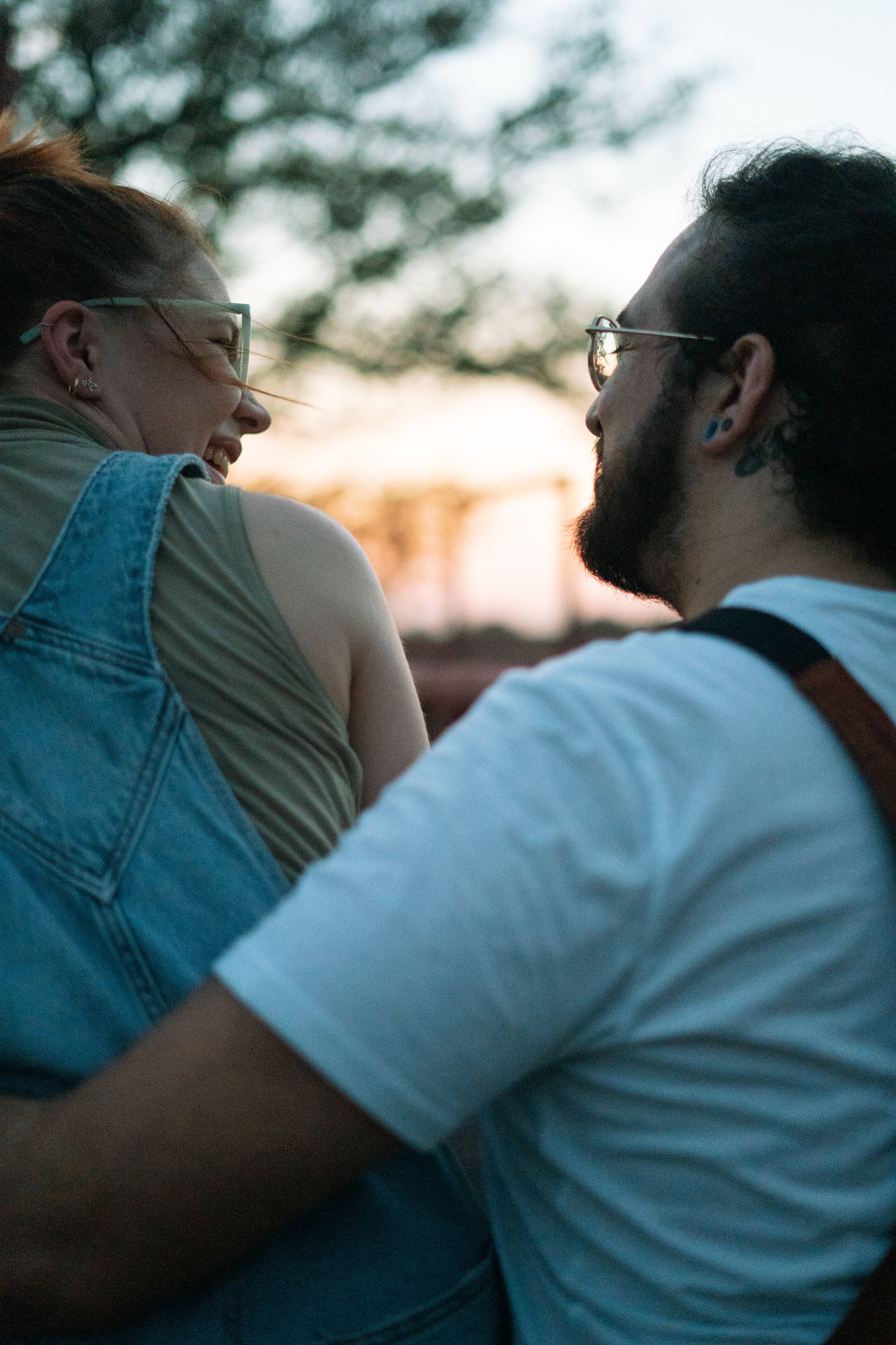 sunset couples shoot