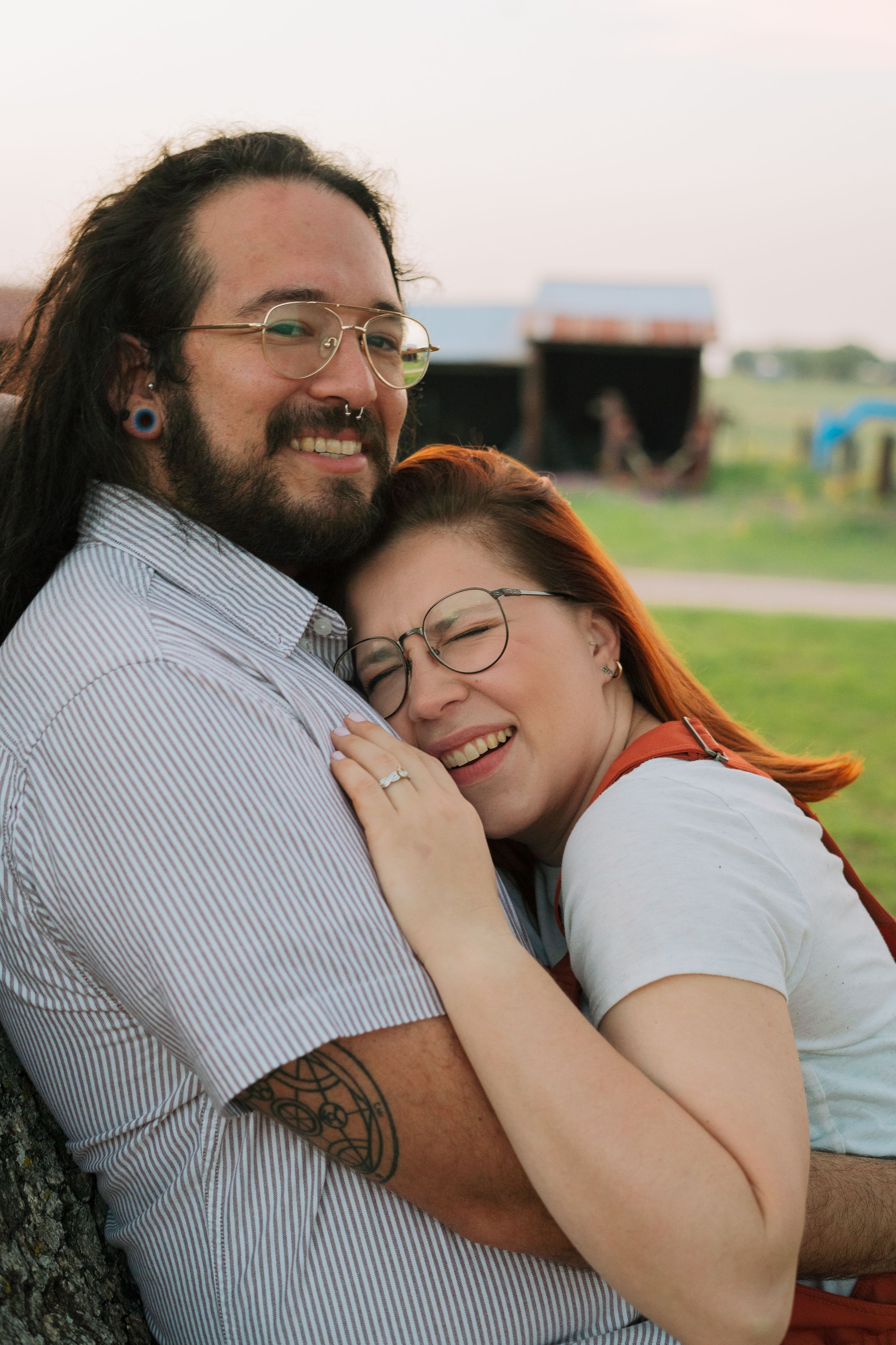 country couple engagement shoot