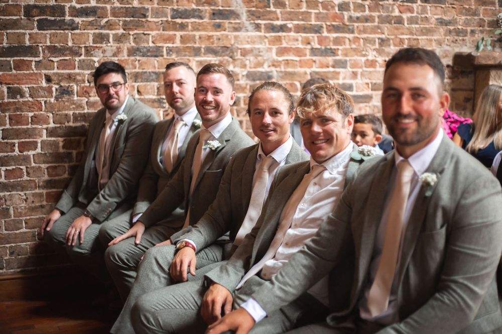 wedding guests celebrating