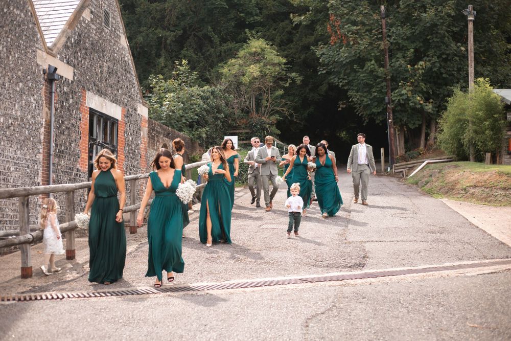 wedding guests celebrating