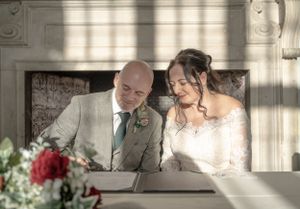 Sunlit wedding portrait sequence showing intimate moments between newlyweds.