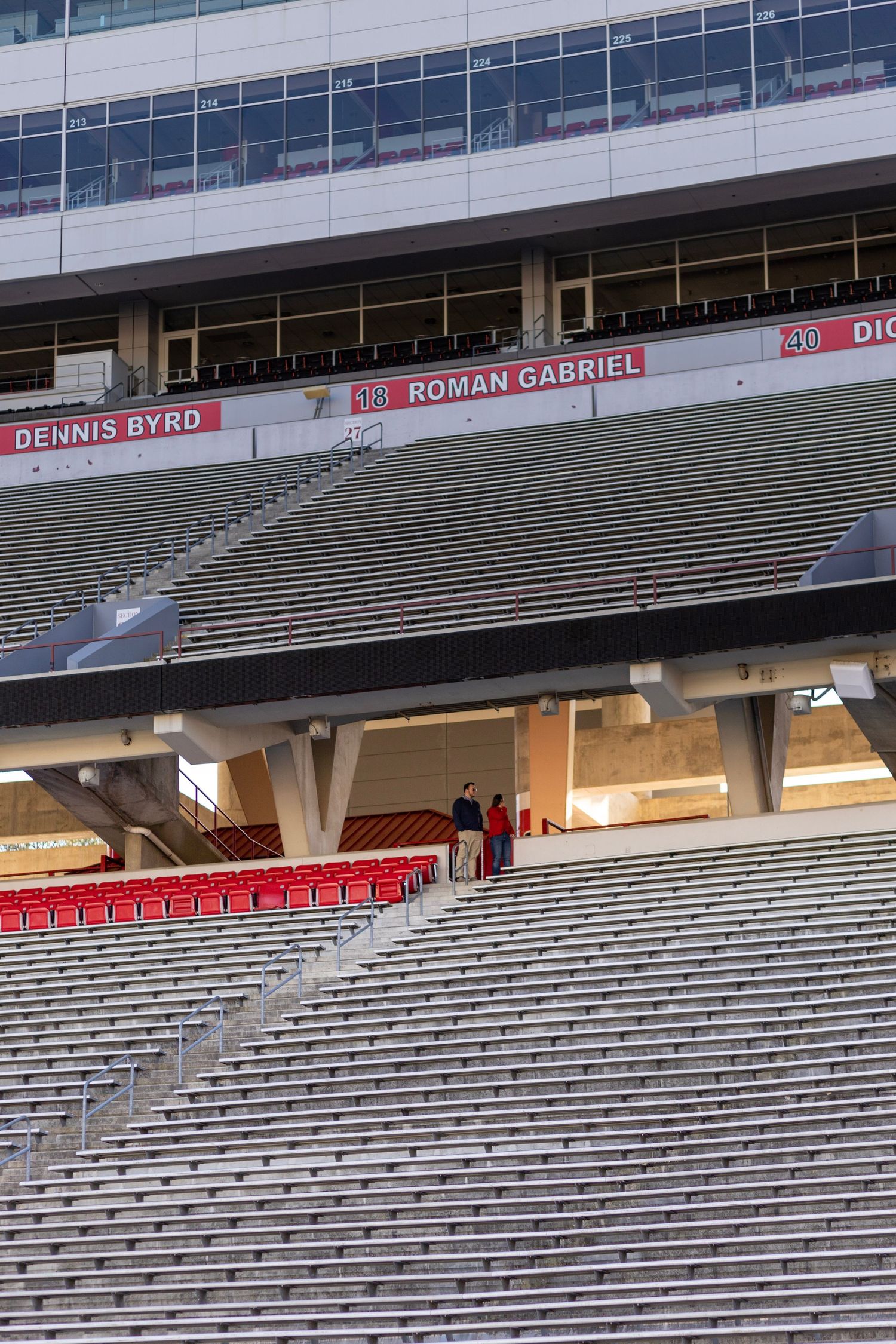 A couple gets engaged at this Carter Finley Stadium proposal at NC state.