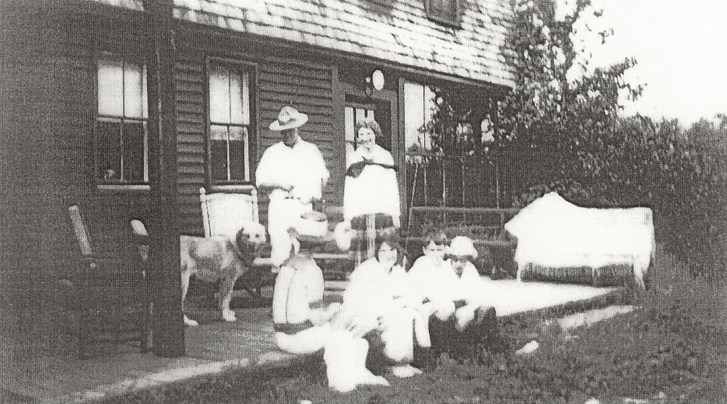 At home with the Walden Family and Chinook who was both a working sled dog and a beloved family pet.